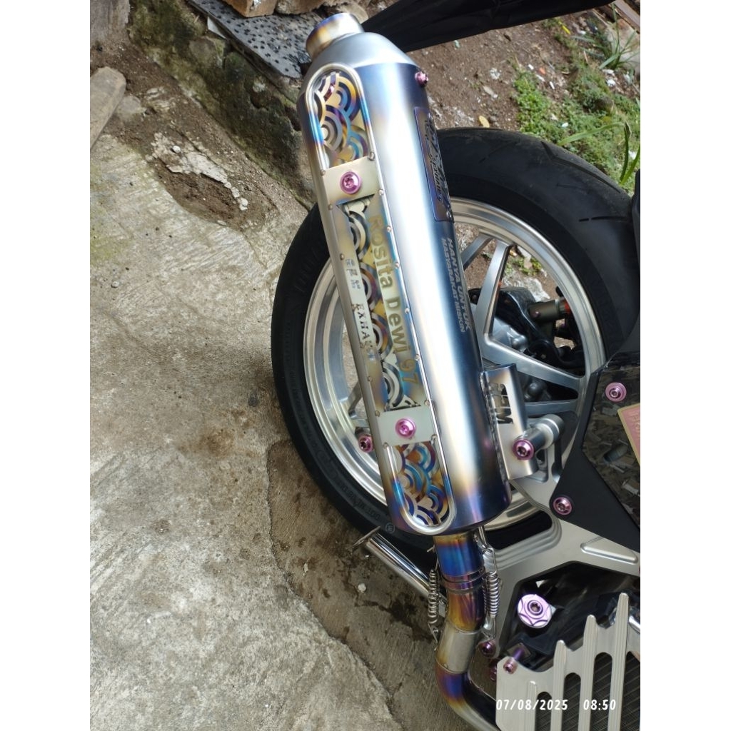 Knalpot ARM V2 LUSTER Sarbor 6X6 inlet 30 32 35 38 Out 50