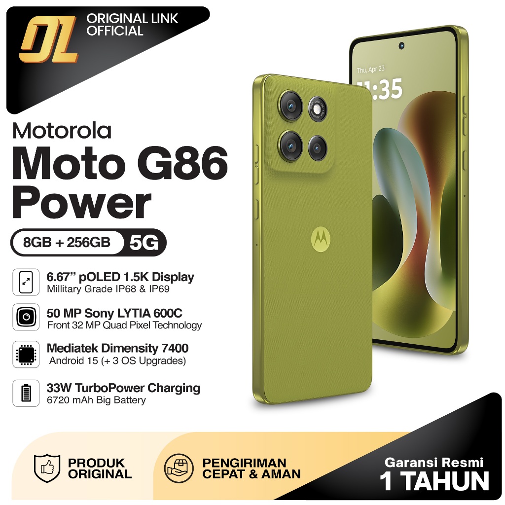 Motorola G86 Power 5G 8/256 GB RAM 8GB ROM 256GB Original Smartphone