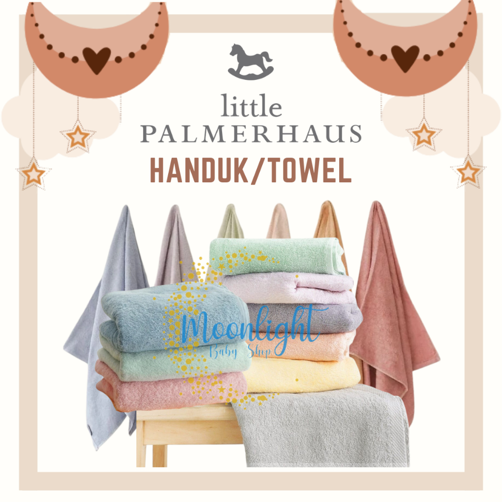 Handuk Little Palmerhaus Bamboo Towel dengan bahan Cotton Bamboo Handuk Bayi Anak Terry Palmer