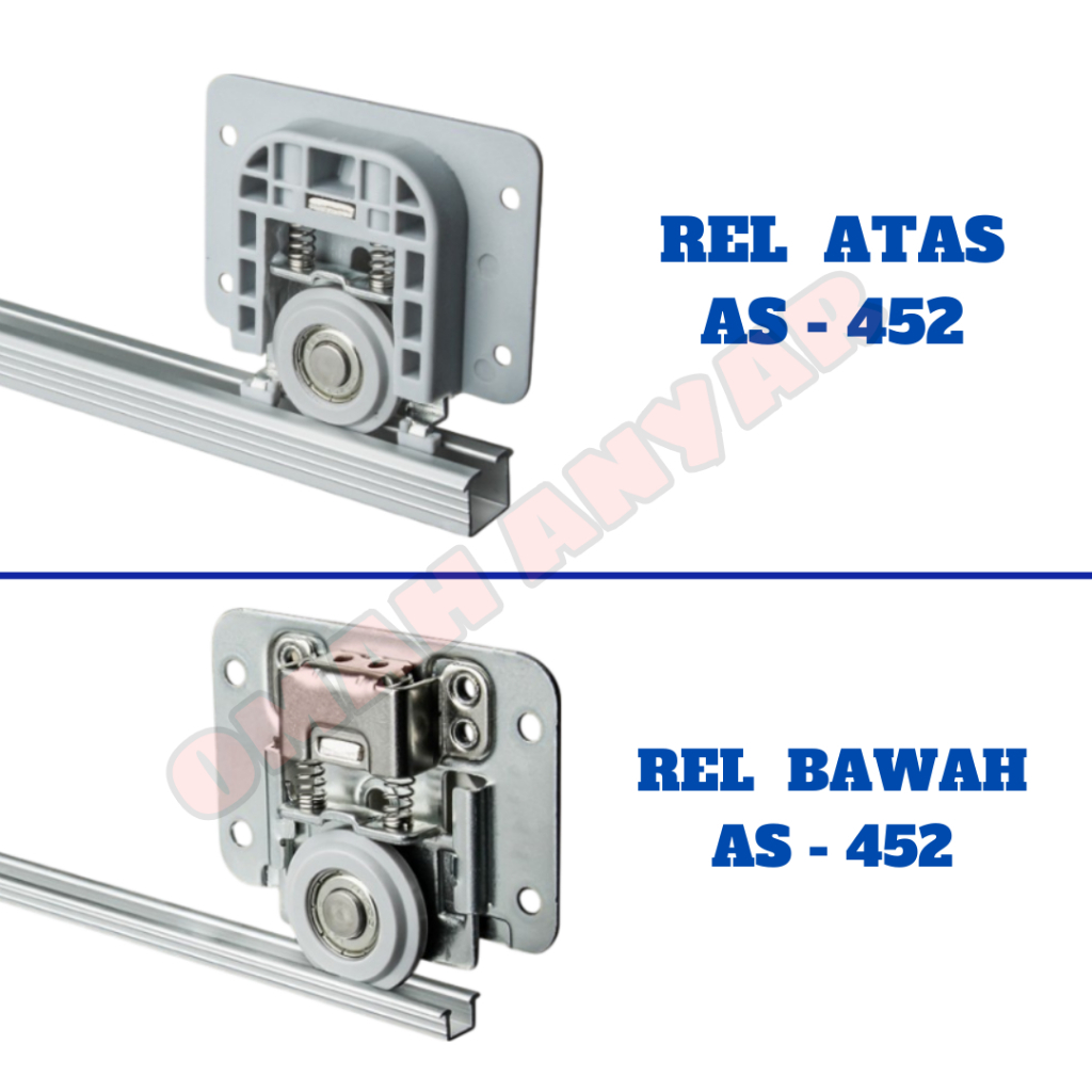 Rel Sliding SD AS 452 453 Lemari Pintu Sliding Slow Motion Soft Closing Huben