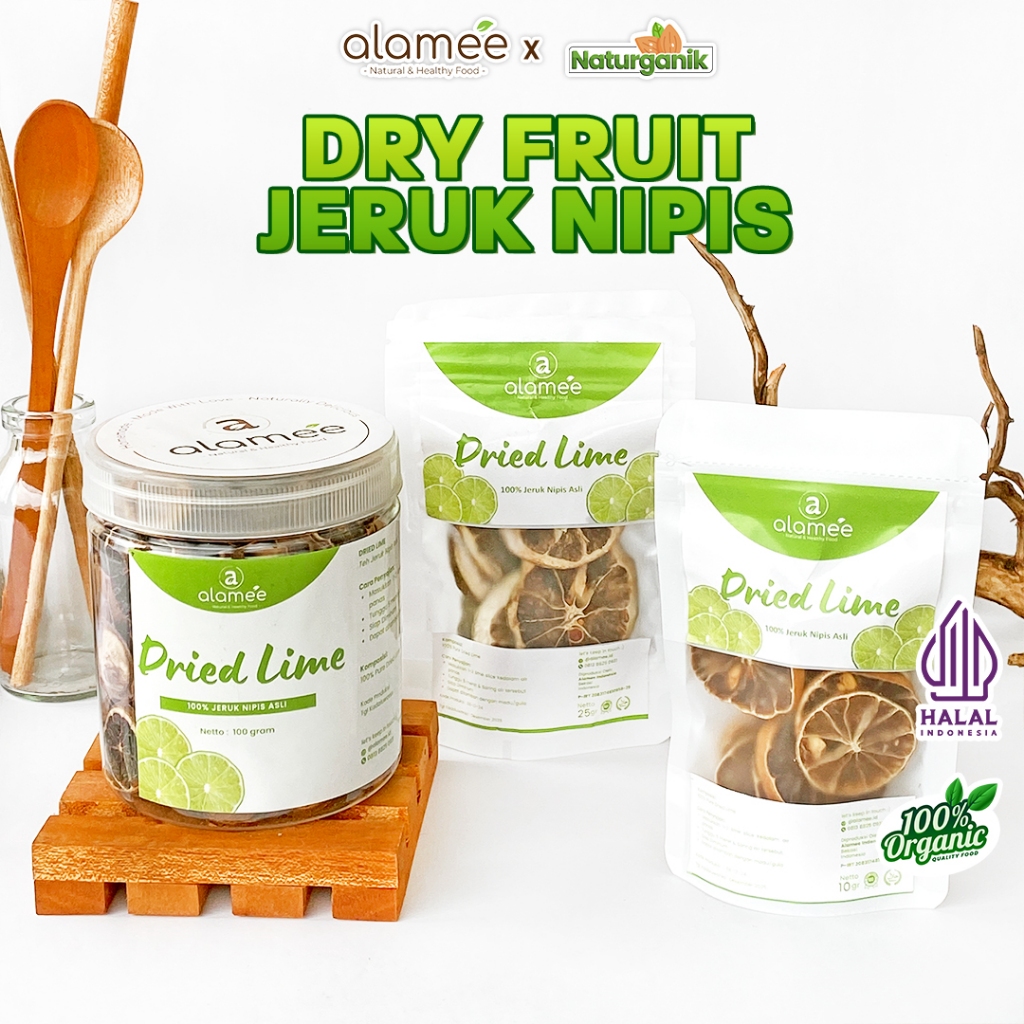 

ALAMEE Jeruk Nipis Kering Dried Lime Slice Tea Teh Herbal Buah Iris Organik Premium Naturganik