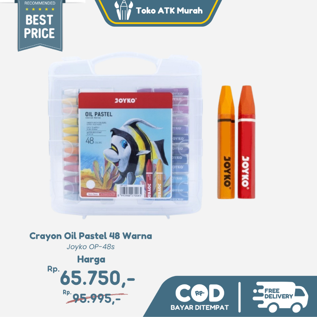 

Krayon / Crayon Joyko 48 Oil Pastels OP-48S 48 Warna - Alat Mewarnai Anak