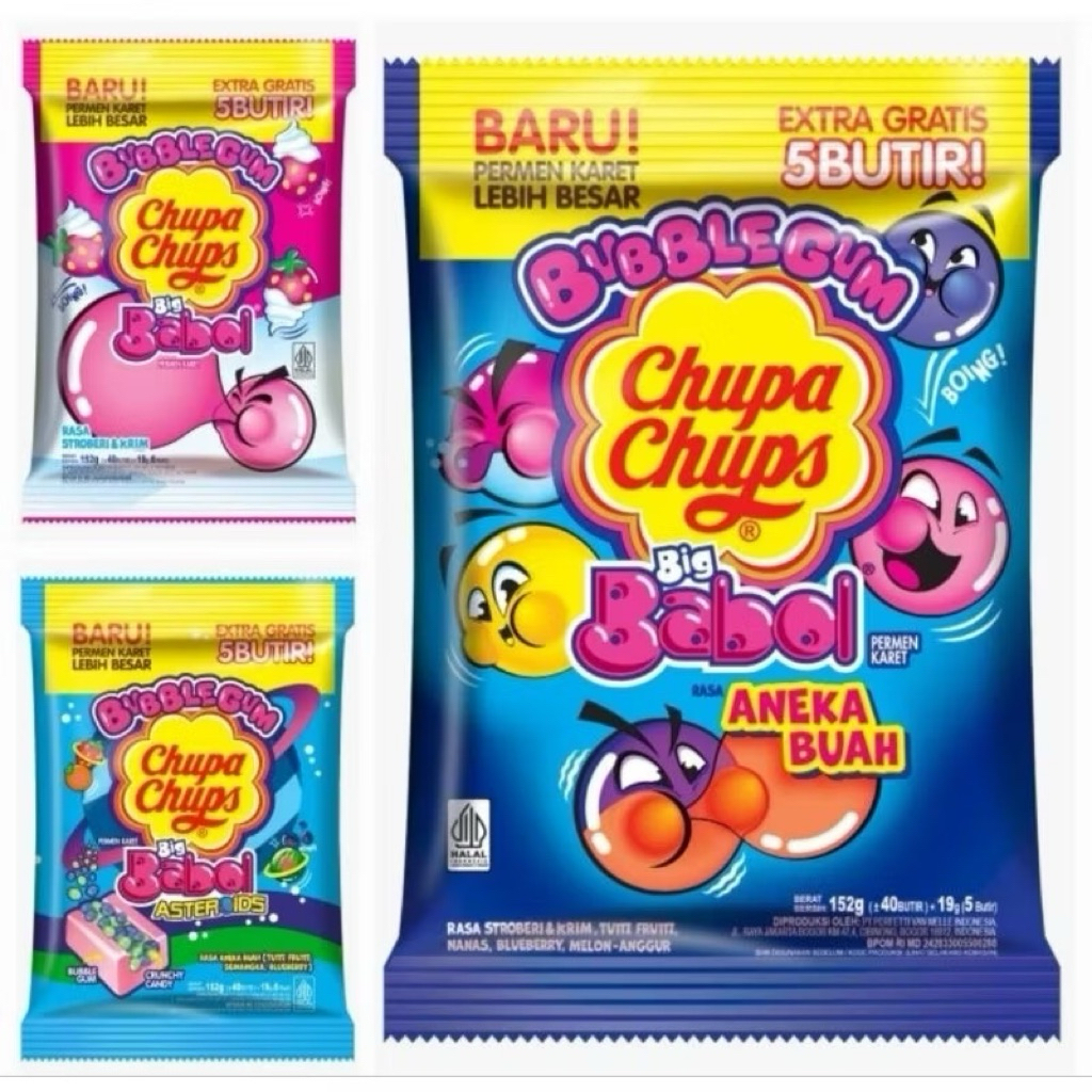 

Big babol permen karet chupa chups 152g 40butir