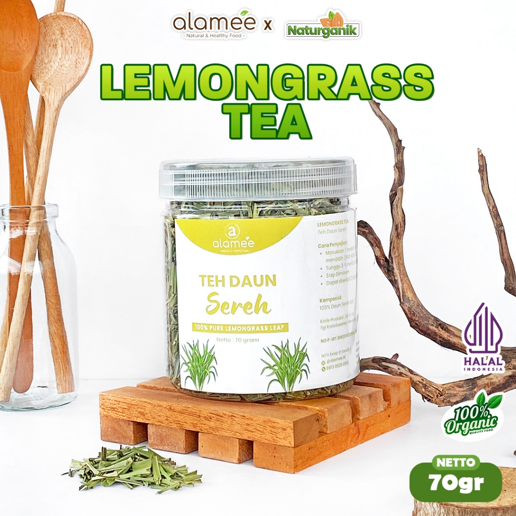 

ALAMEE Lemongrass Tea Teh Daun Sereh Leaf Organik Kering Dried Premium Naturganik