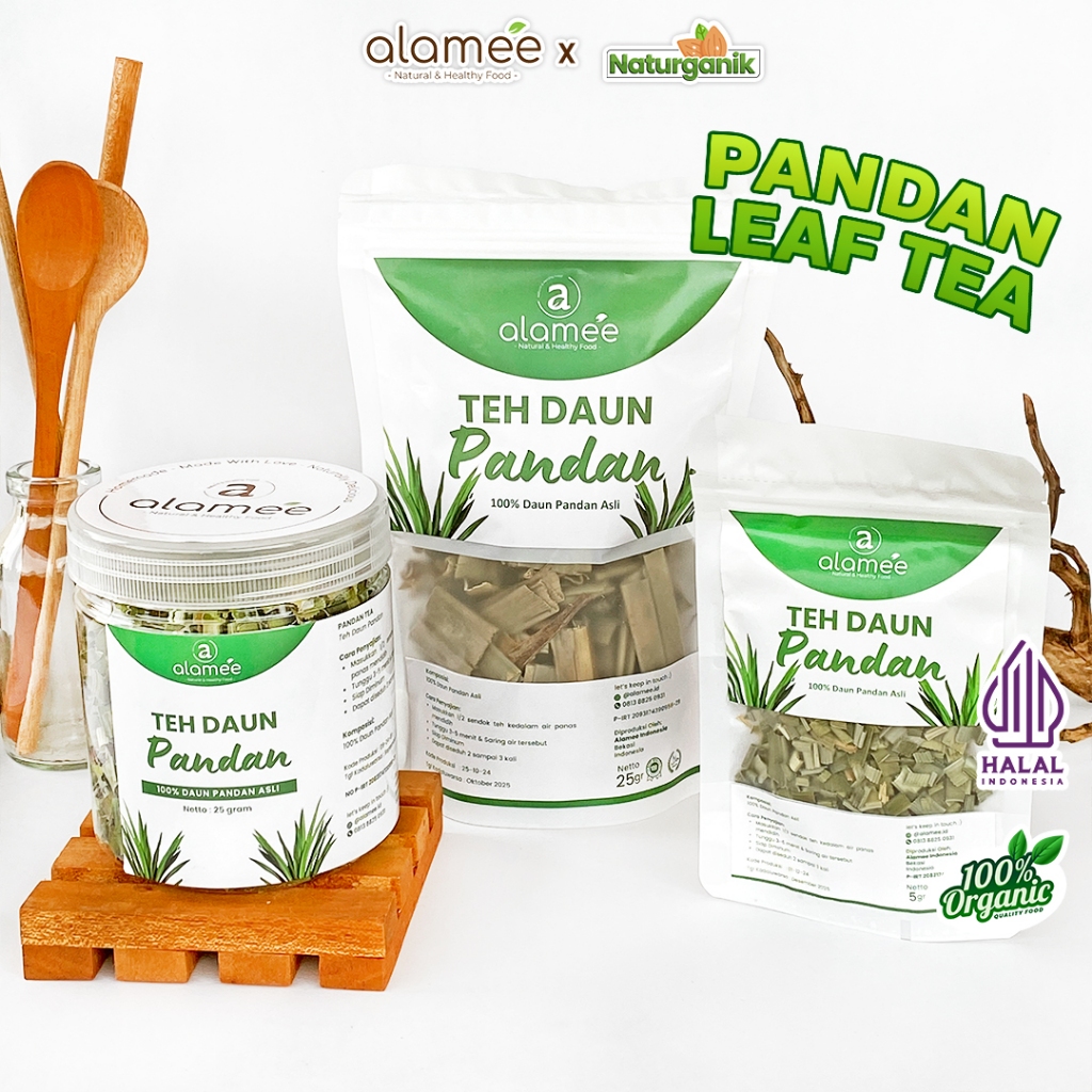 

ALAMEE Teh Daun Pandan Kering Leaf Tea Organik Premium Naturganik