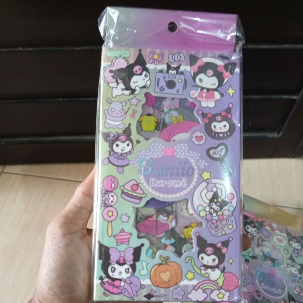 

stiker mainan anak Sanrio kuromi isi 100 pcs