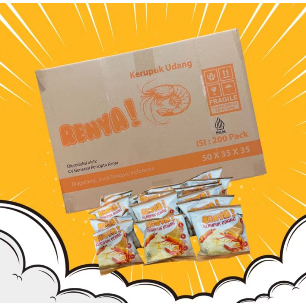 

Kerupuk Udang Renya! 1 Dus Isi 200 Pcs