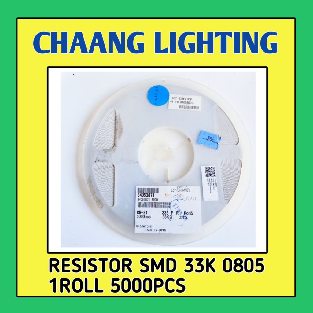 1 ROLL RESISTOR SMD 0805 33K 1ROLL 5000PCS RESISTOR 33K 33 K SMD 0805