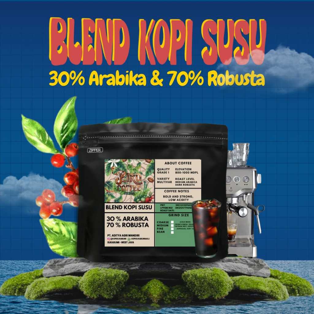 

House Blend Coffee 70% Robusta : 30% Arabika Blend Kopi Susu Espresso Kopi Sukabumi