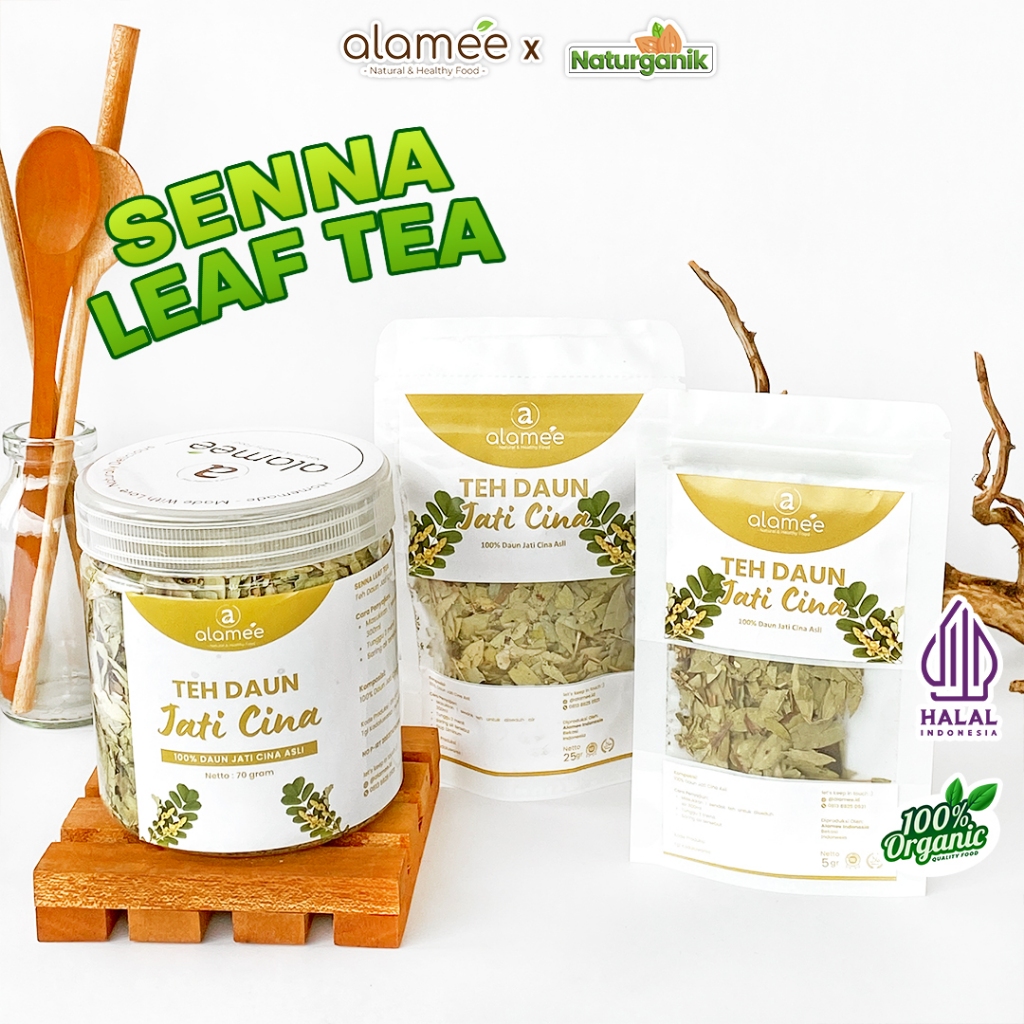 

ALAMEE Teh Daun Jati Cina Senna Leaf Tea Herbal Alami Organik Dried Flower Premium Naturganik