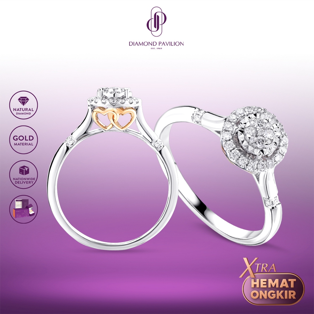 Diamond Pavilion Cincin Emas Batu Berlian Aprodhite Ring