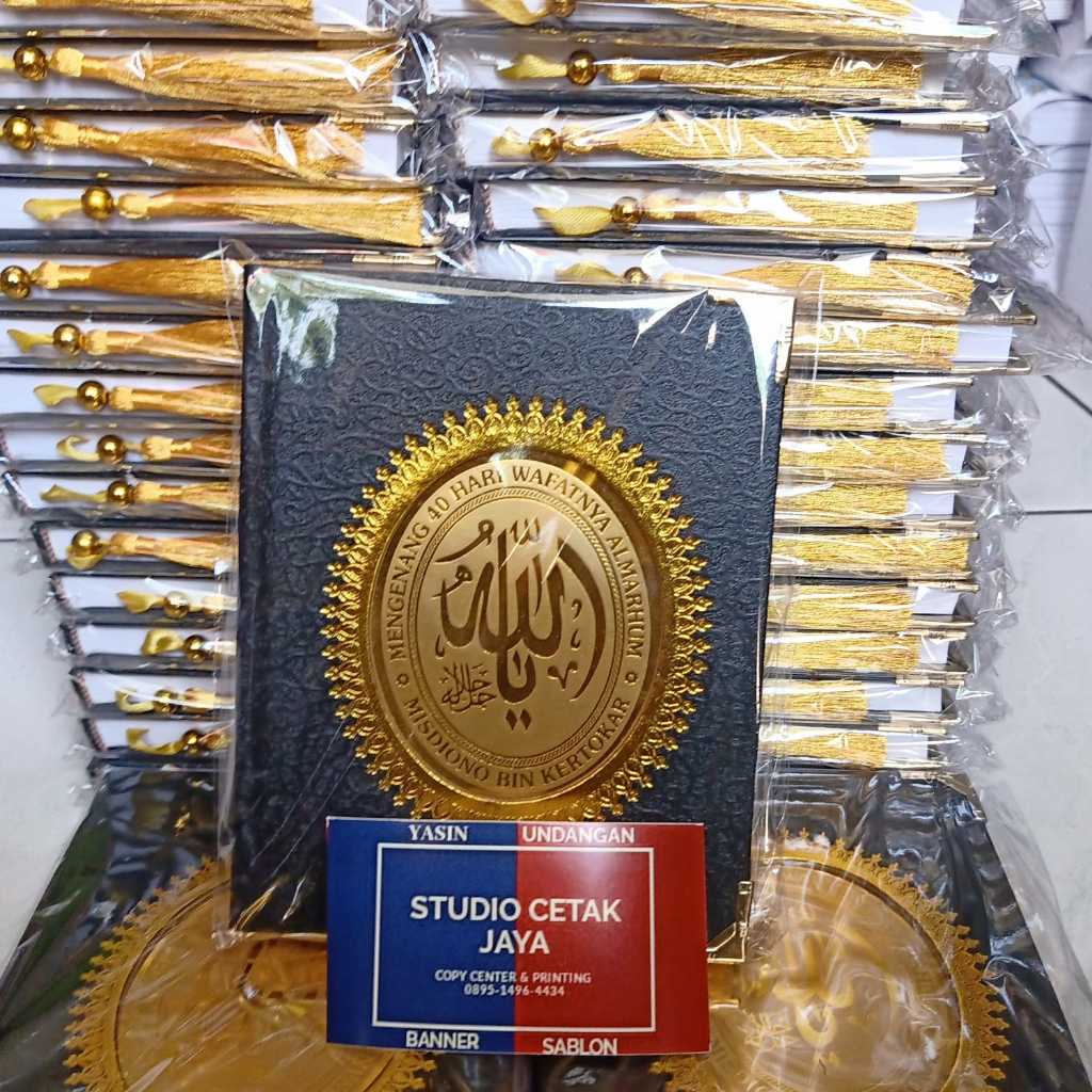 Cetak Buku Yasin Hard Cover Lafads Nama ALM Majmu Syarif 484 halaman free tasbih