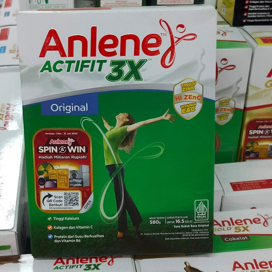 

ANLENE Actifit Box isi 570/580gr Susu Bubuk rasa Original / Vanila / Coklat