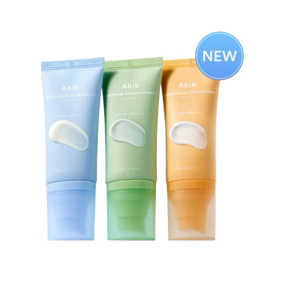 ABIB GLUTATHIOSOME CC SUNSCREEN TONING TUBE / ABIB HEARTLEAF MILD SUNSCREEN RELIEF TUBE / ABIB SEDUM