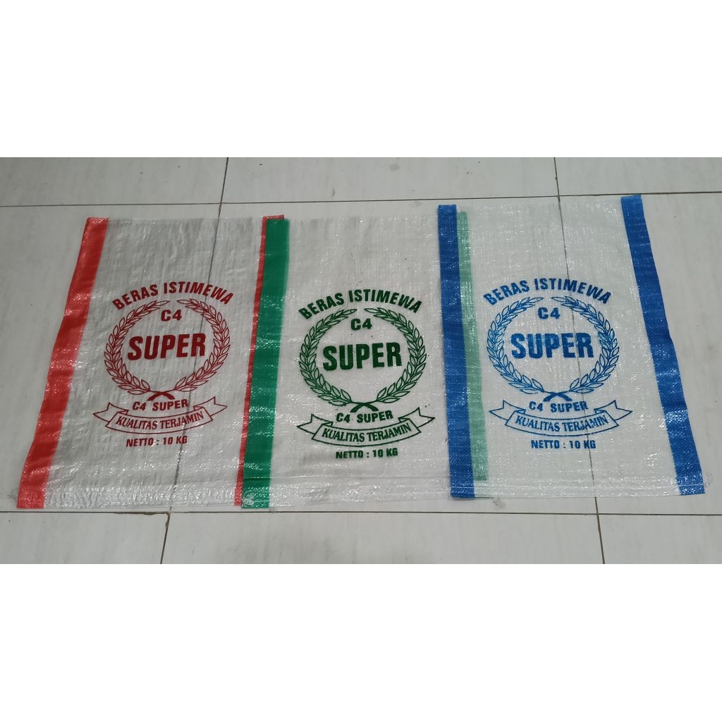 (COD max 200 pc) Karung beras 10 kg cap C4 SUPER isi 50 lembar