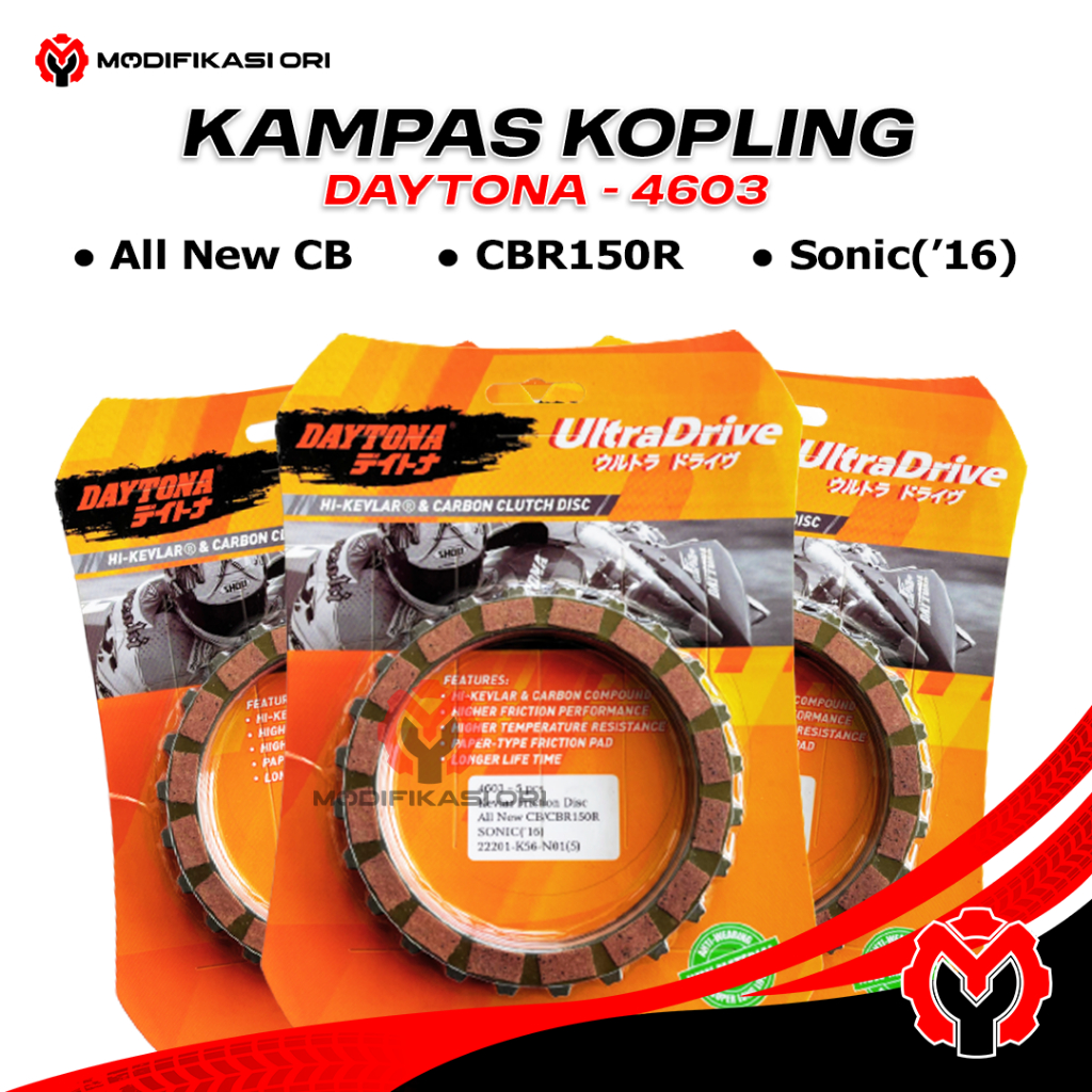 Kampas Kopling Daytona All New CB/CBR150R & SONIC K56 - Kampas Kopling Kevlar Daytona