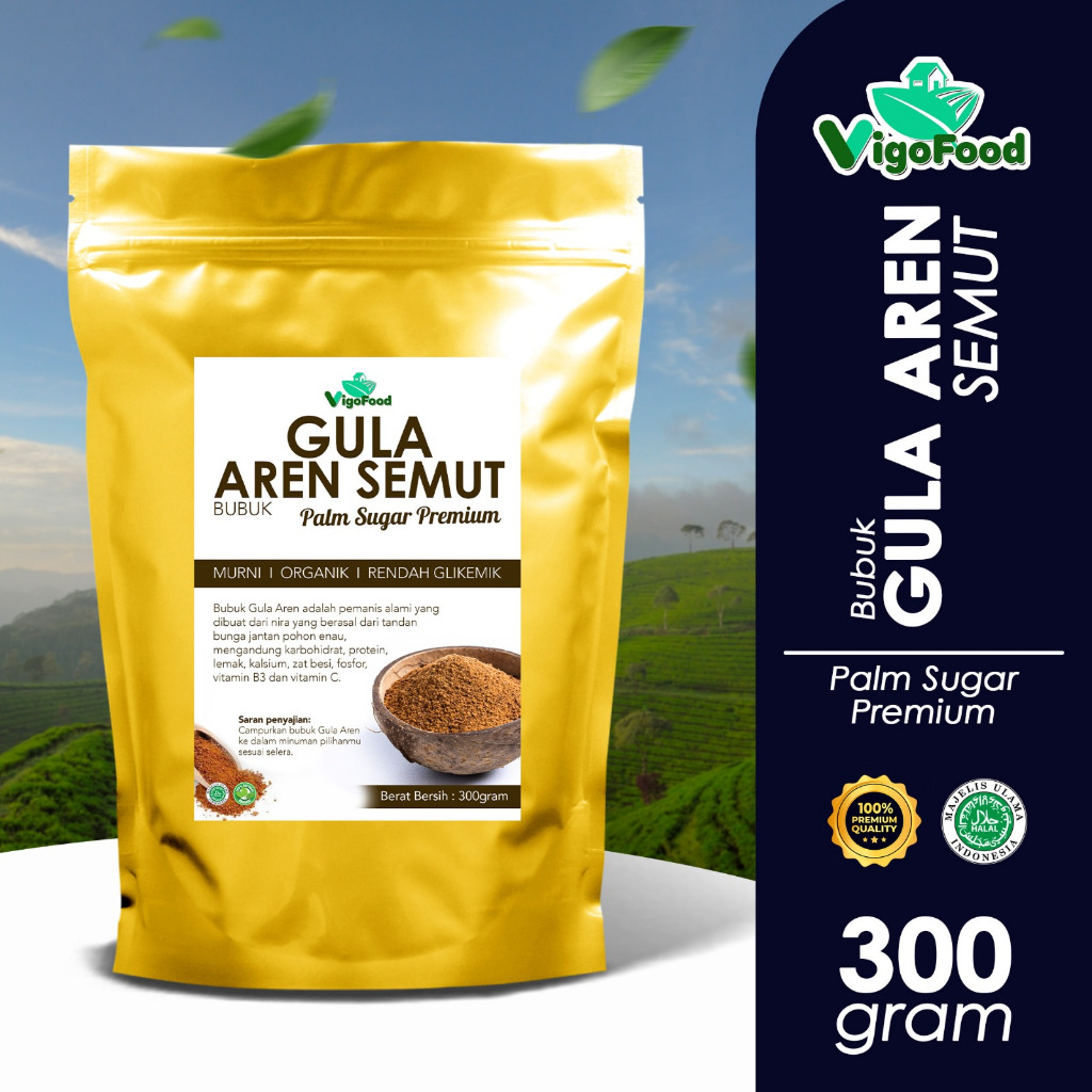 BUBUK GULA AREN SEMUT PREMIUM 300 GRAM / PALM SUGAR PREMIUM