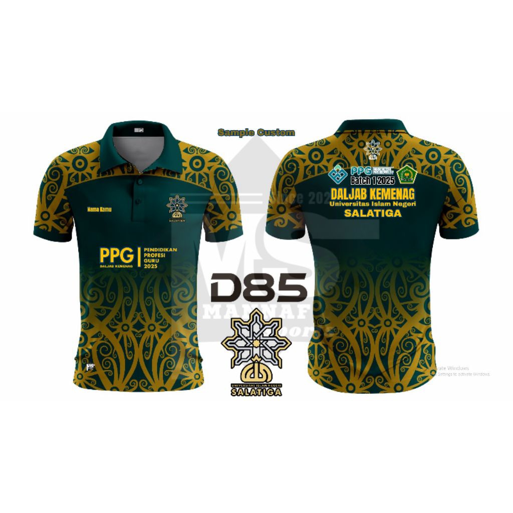 Kaos Jersey Custom PPG Batch 1 2025 "Daljab Kemenag", Jersey Kerah Polo Wangky Formal & Casual. Jers