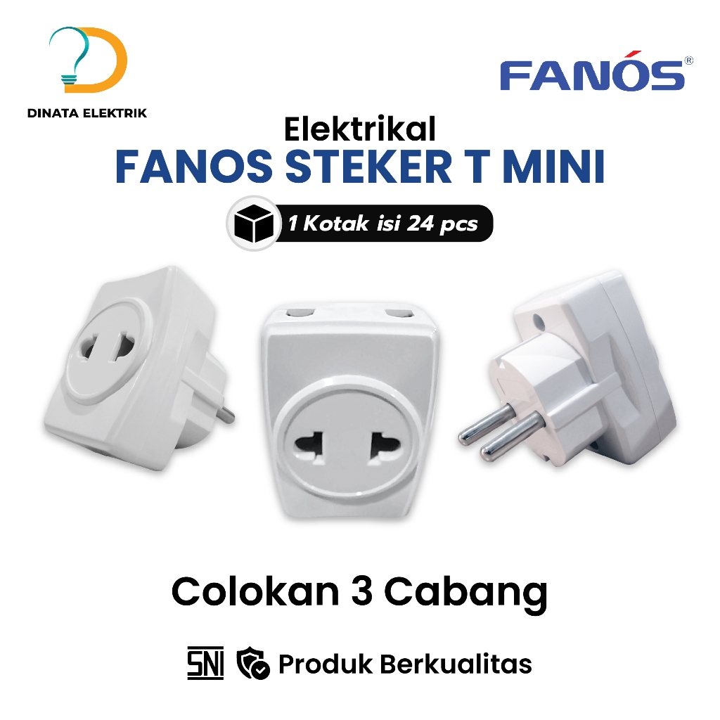 Fanos Steker T Multi Mini / Colokan Listrik T SNI