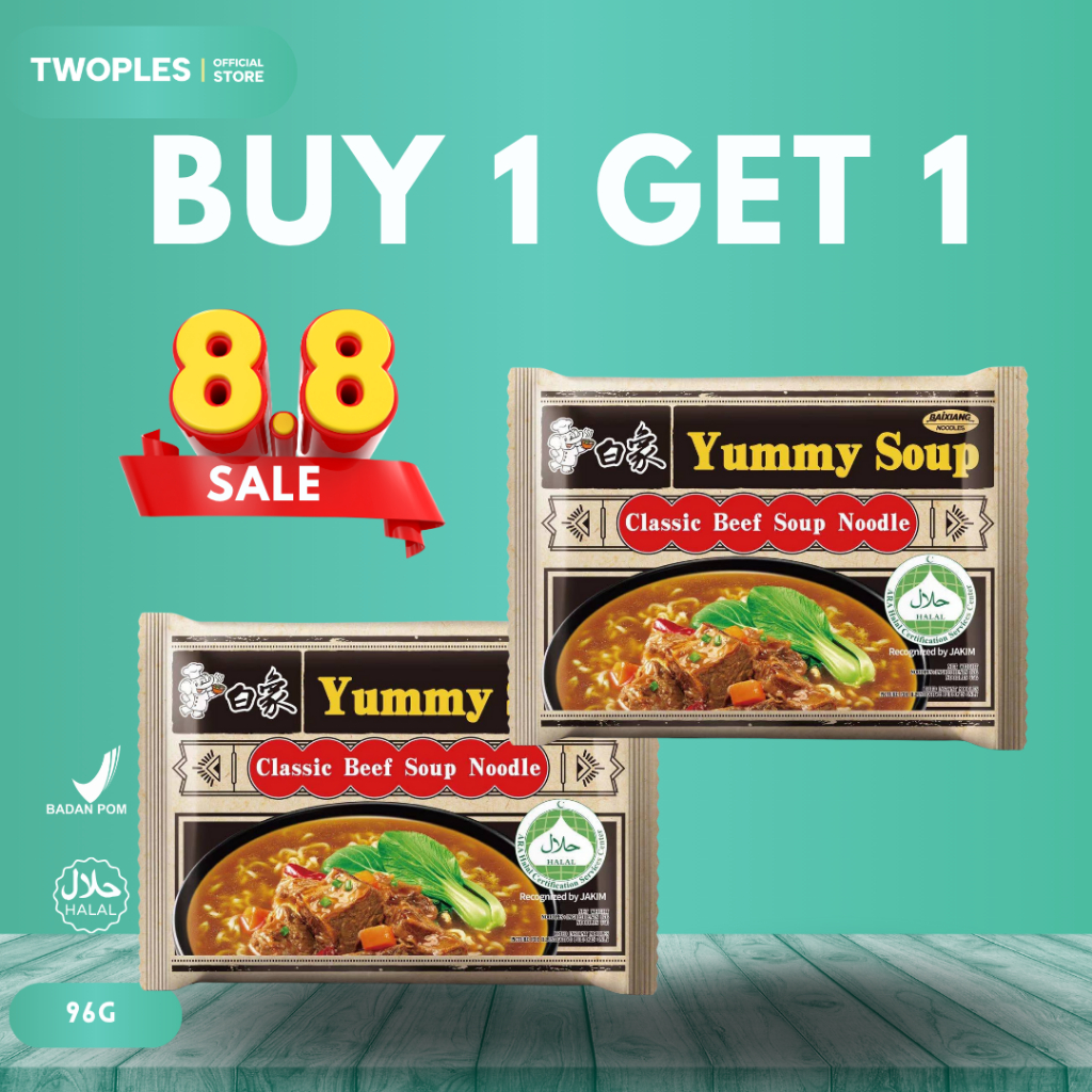 

( BUY 1 GET 1 ) BAIXIANG - Mie Instan Yummy Soup Series