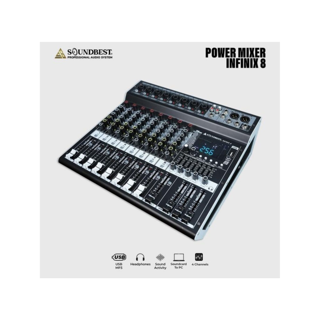 Power mixer Audio power mixer SOUNDBEST INFINIX 8 BLUETOOTH ORIGINAL