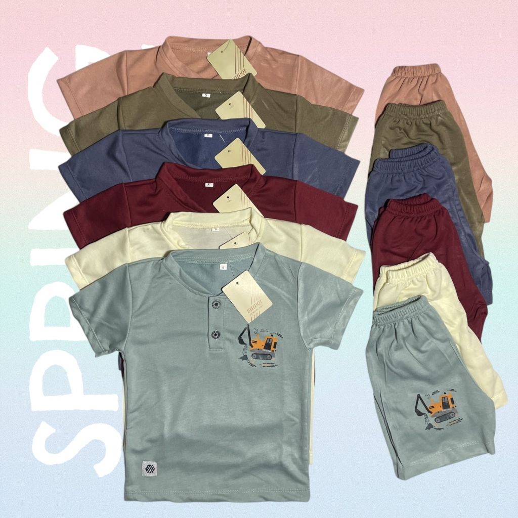 SET ANAK KIANO_BAJU ANAK_SETELAN ANAK UNISEX KIANO SET BAJU PENDEK CELANA PENDEK