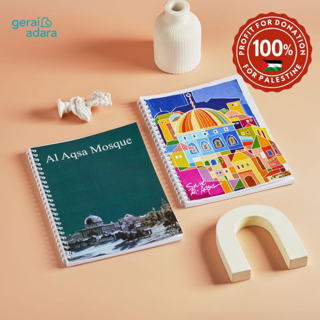 

Notebook A5 - Buku Catatan Notebook - Palestine Merch - Buku Motif Palestina | Warda Series | Gerai Adara