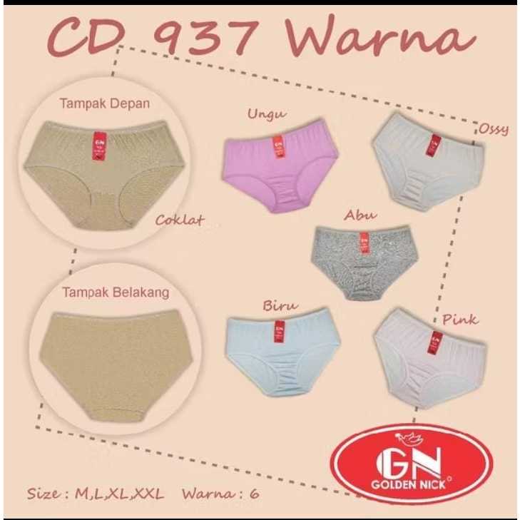 Celana Dalam Wanita Ukuran Jumbo Celana Dalam Best Seller CD 937 Golden Nick Cutting Maxi Cd Pastel 