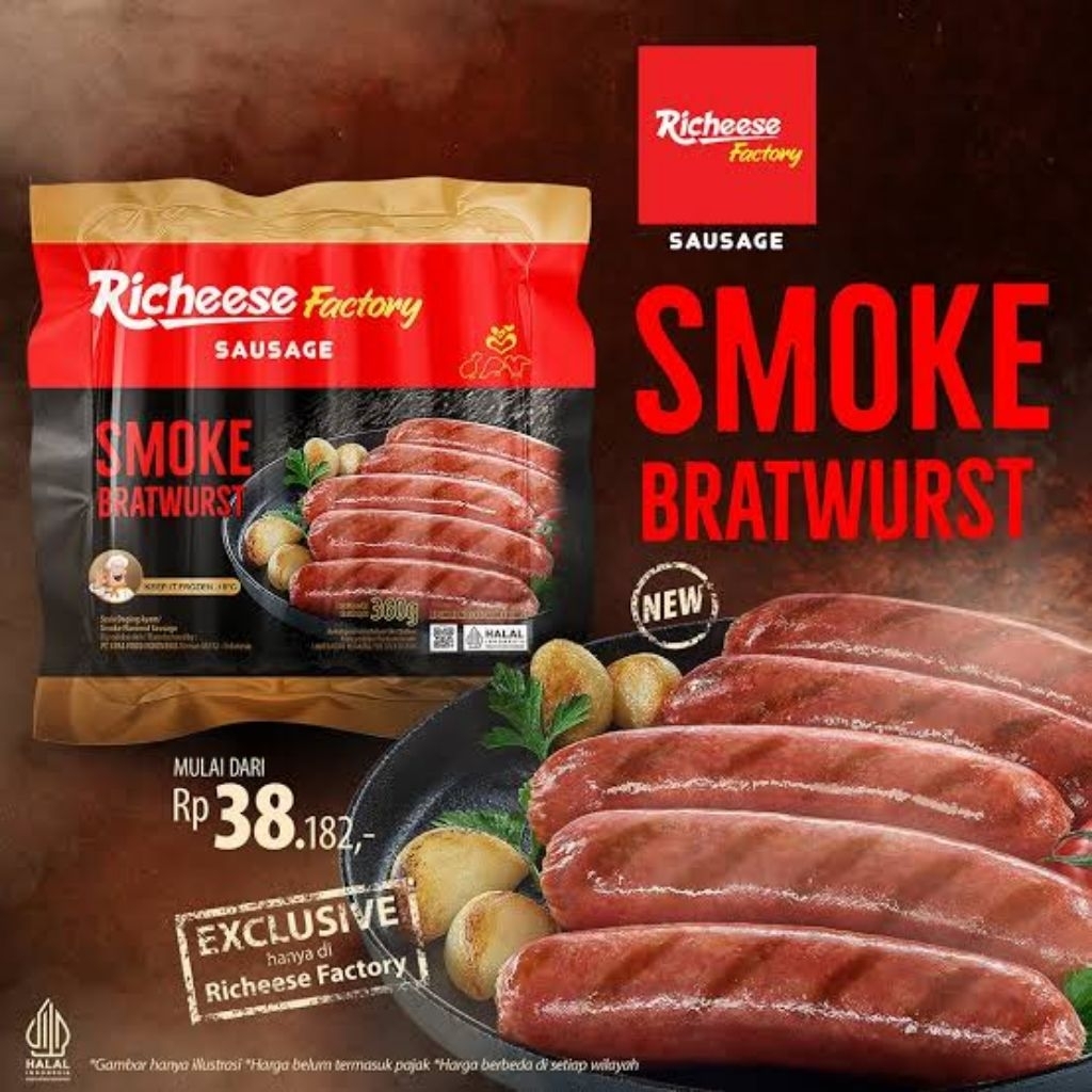 

Sosis Smoke Bratwurst Richeese 360gr