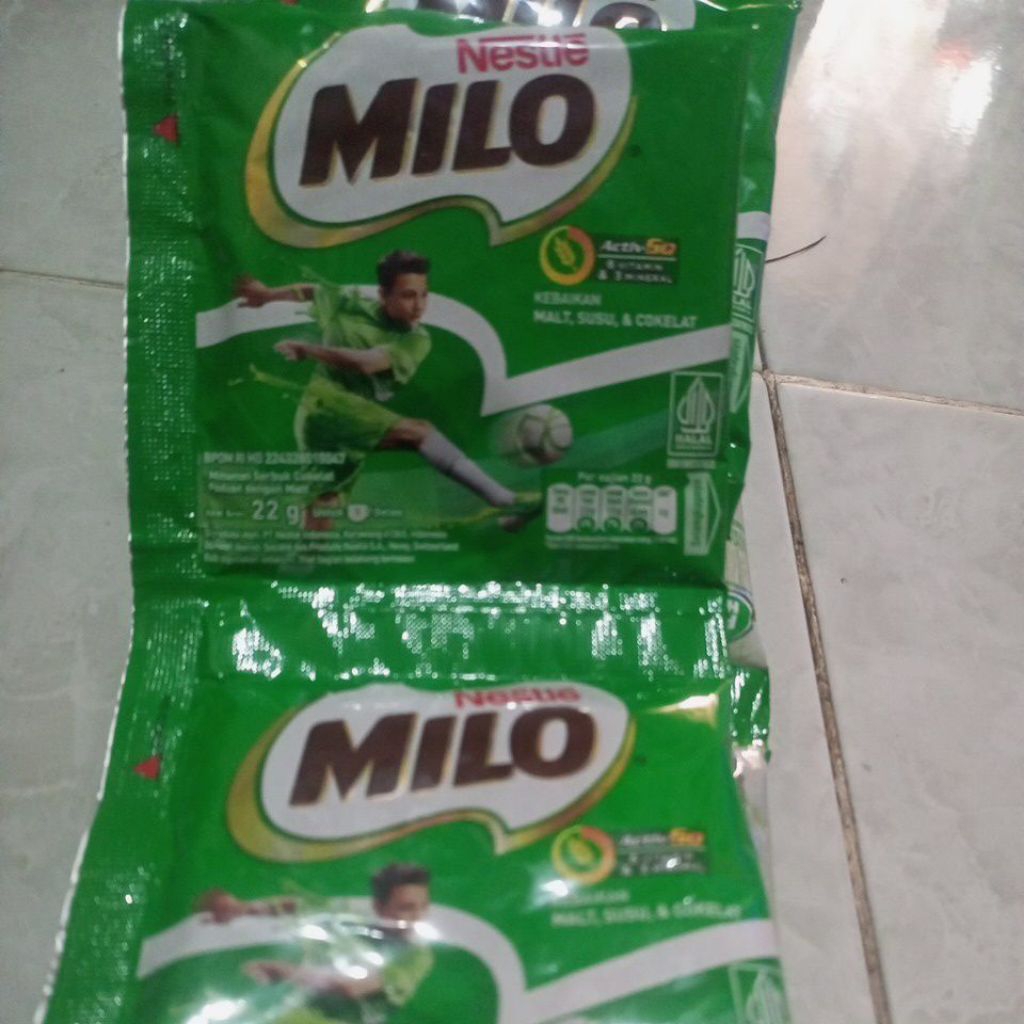 

Milo Sachet 22 gram kemasan renceng rasa coklat