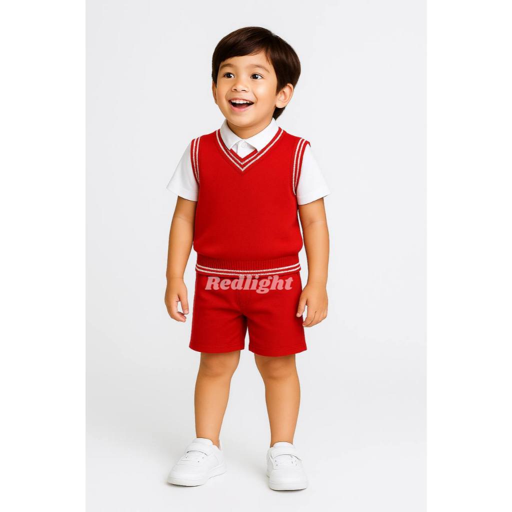 Rompi Rajut Anak SD SMP Unisex Vest Korean Style Sekolah Bahan Tebal Hangat Cocok Laki & Perempuan