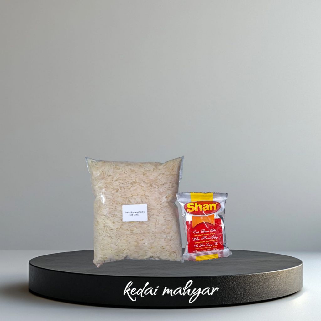 

Paket beras basmati 500gr & bumbu shan