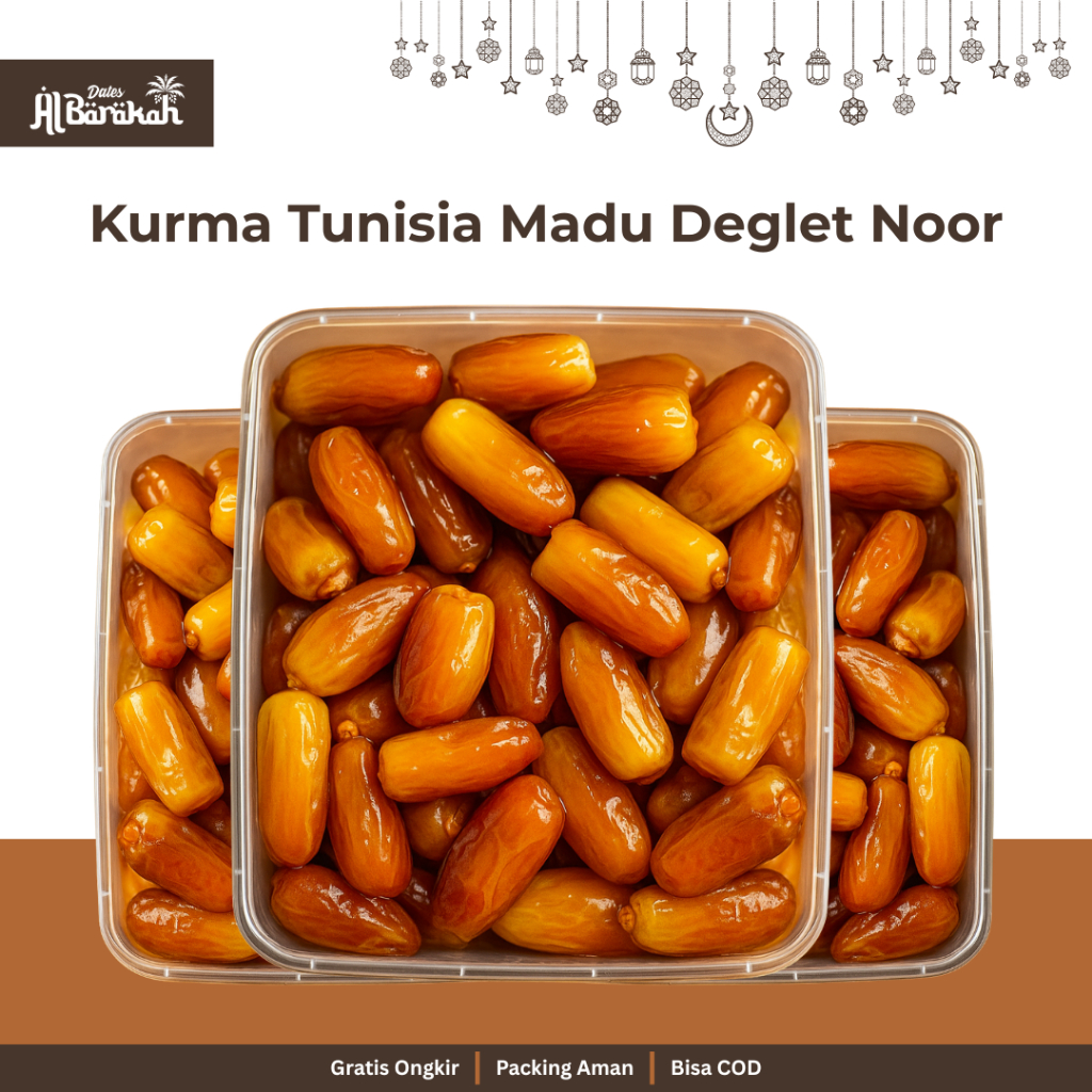 

Kurma Tunisia Madu Deglet Noor Premium Manis Lembut Original Oleh Oleh Haji Kualitas Terbaik