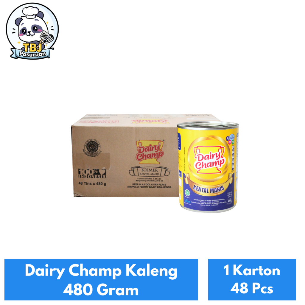 

Dairy Champ Kaleng 480 Gram Kemasan 1 Karton Isi 48 Pcs
