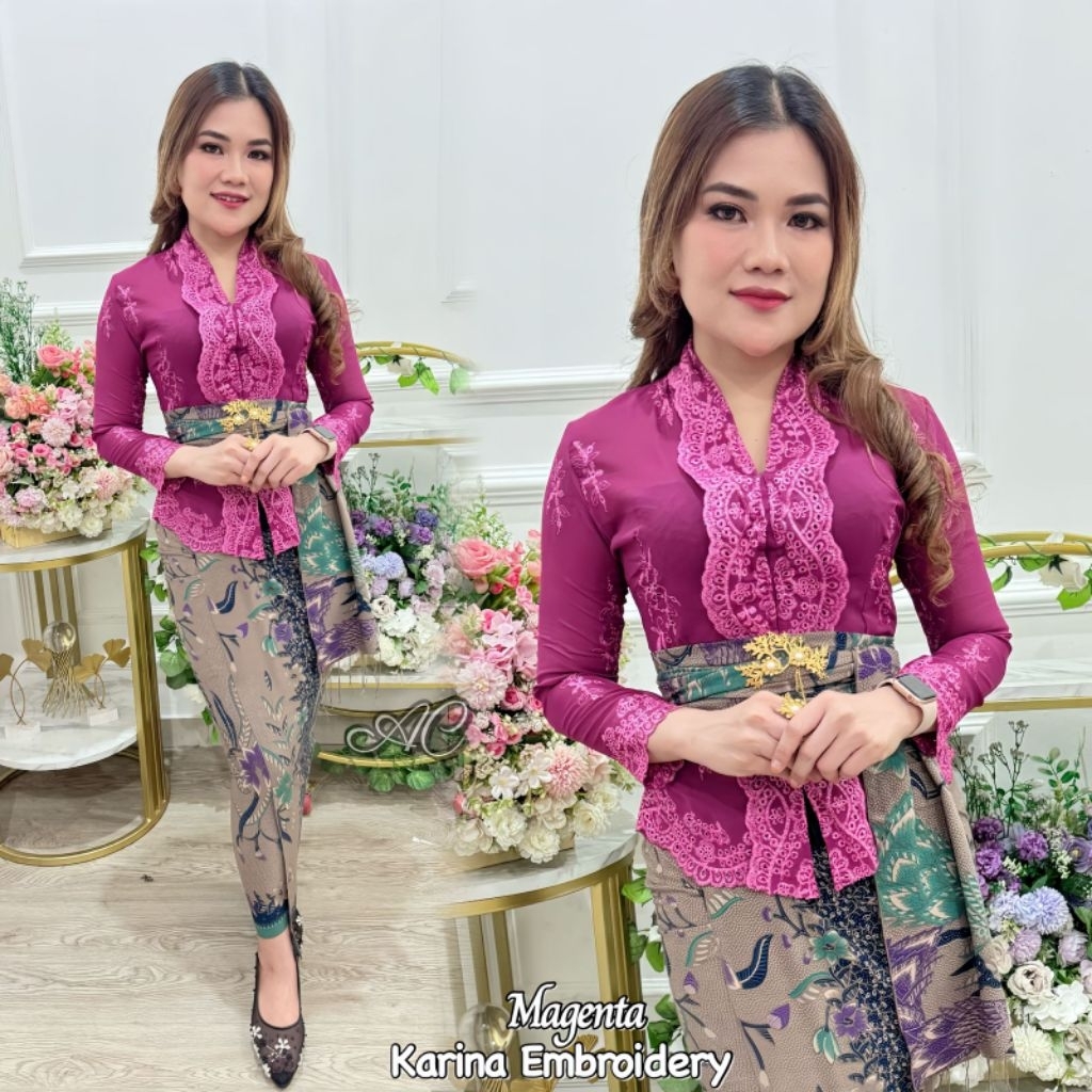 Kebaya sifon korea lace  premium