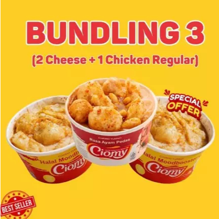 

Ciomy Hemat Bundling 3 (2 Cheese + Spicy) Cup Regular