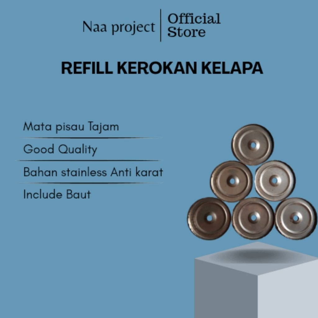 Pisau Refill kerokan Kelapa muda Parutan Kelapa Muda stenlis