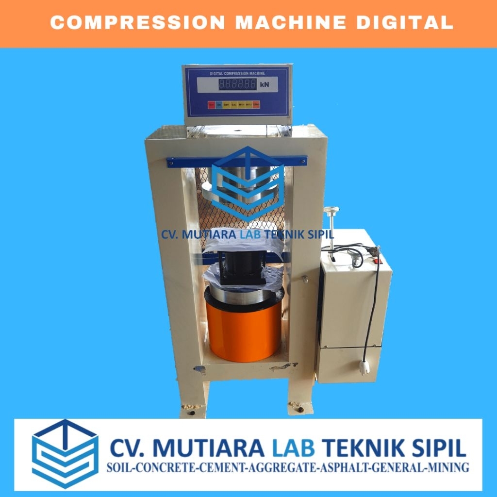 COMPRESSION MACHINE DIGITAL 3000 kN / TEST BETON 3000 kN / LAB BETON / LABORATORIUM TEKNIK SIPIL