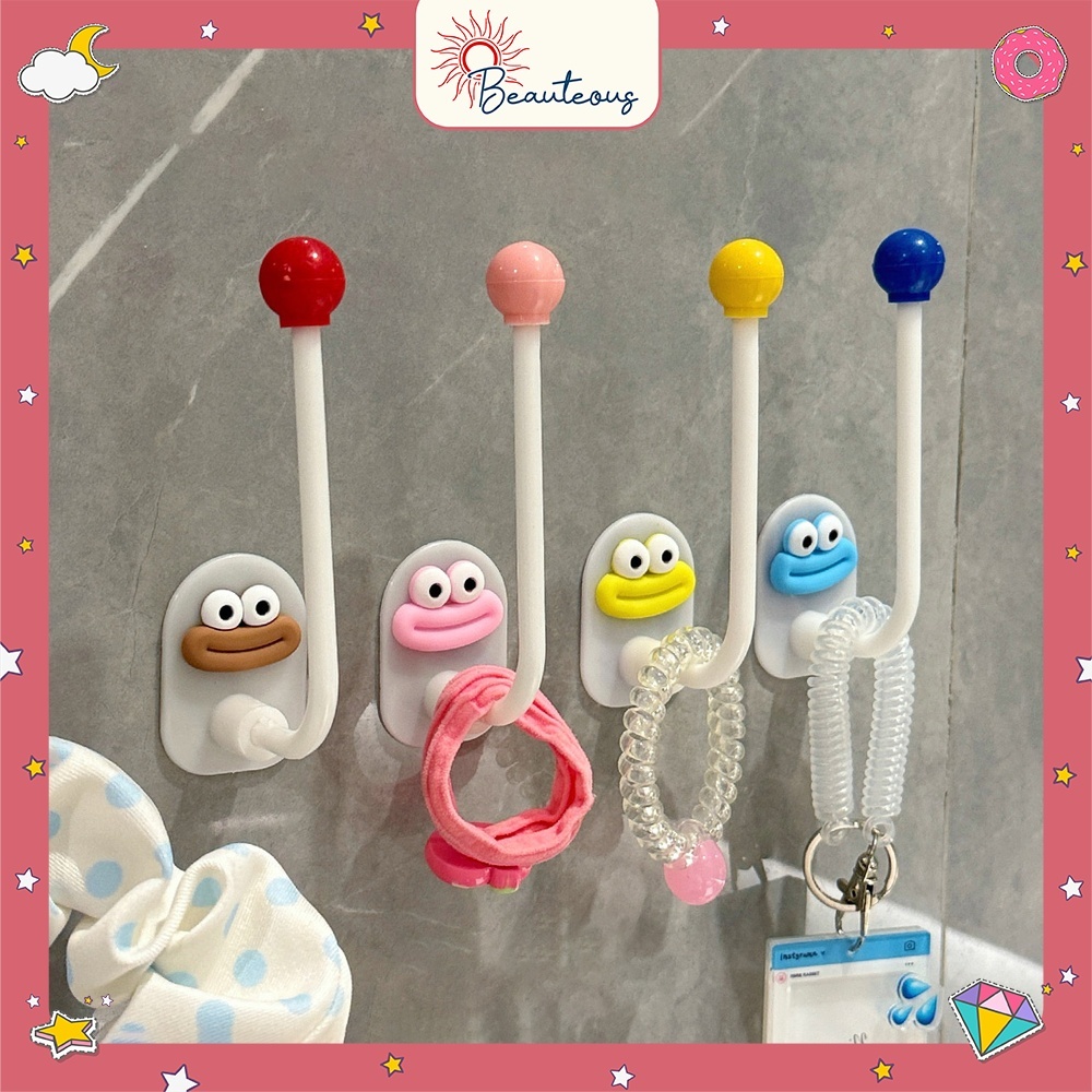 Hook Gantungan Kait Karakter Lucu Tempel Dinding Gantung Kait Tas Baju Aksesoris Kamar Tidur Multifu