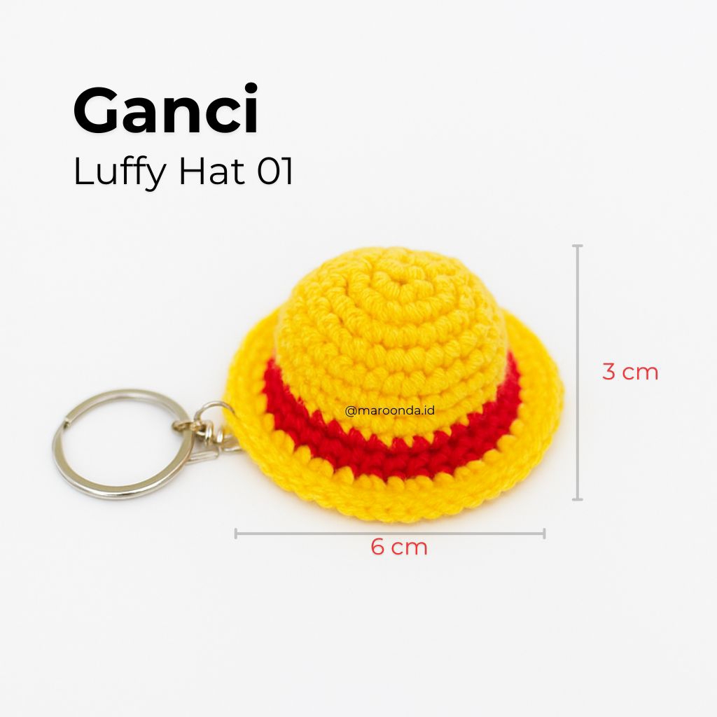 [READY] GANCI - Luffy Hat (Gantungan kunci topi Luffy sombrero)