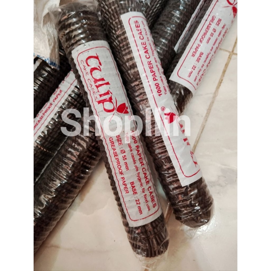 

( 1000pcs ) Cup kue kertas Kecil / Paper Cake cases hitam polos Grade / Cherry 5,5