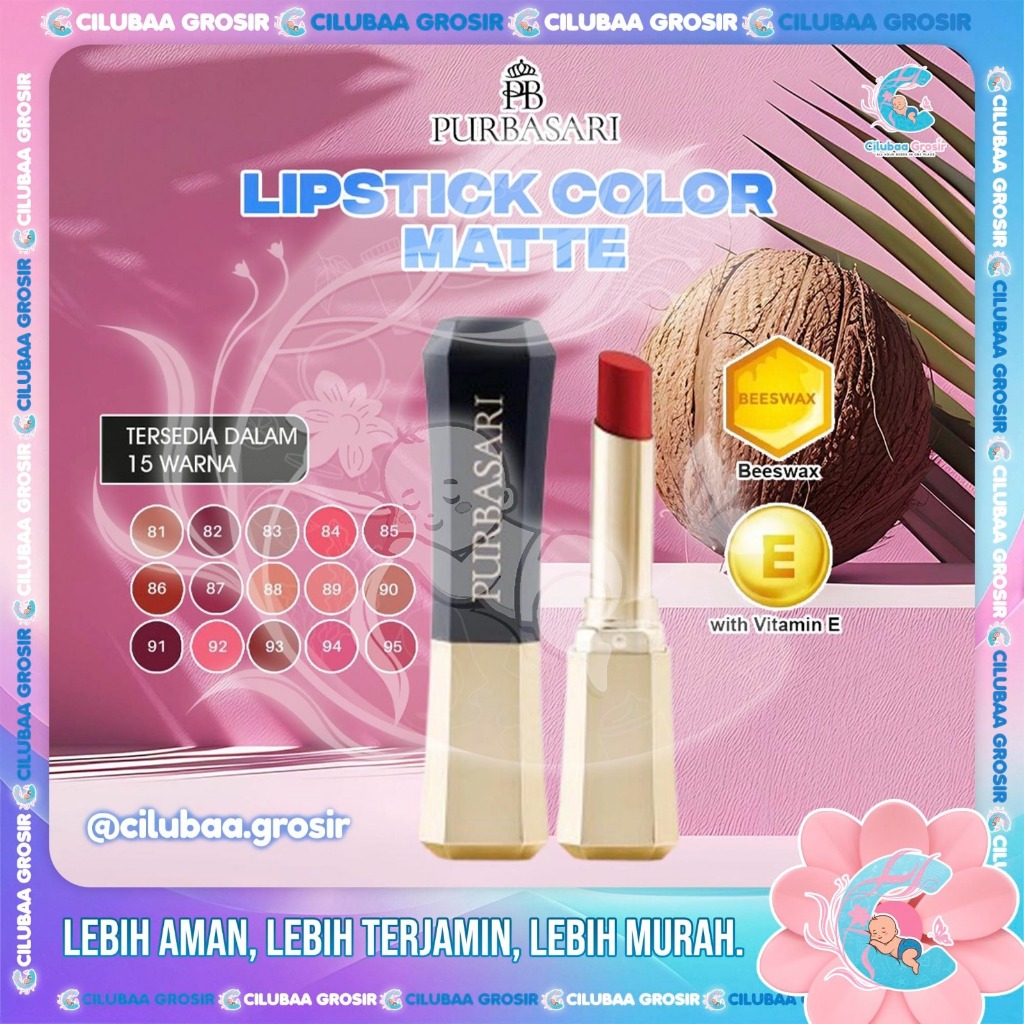 Purbasari Lipstick Color Matte Long Lasting || Purbasari lipstick Color Matte moisturizing ORIGINAL