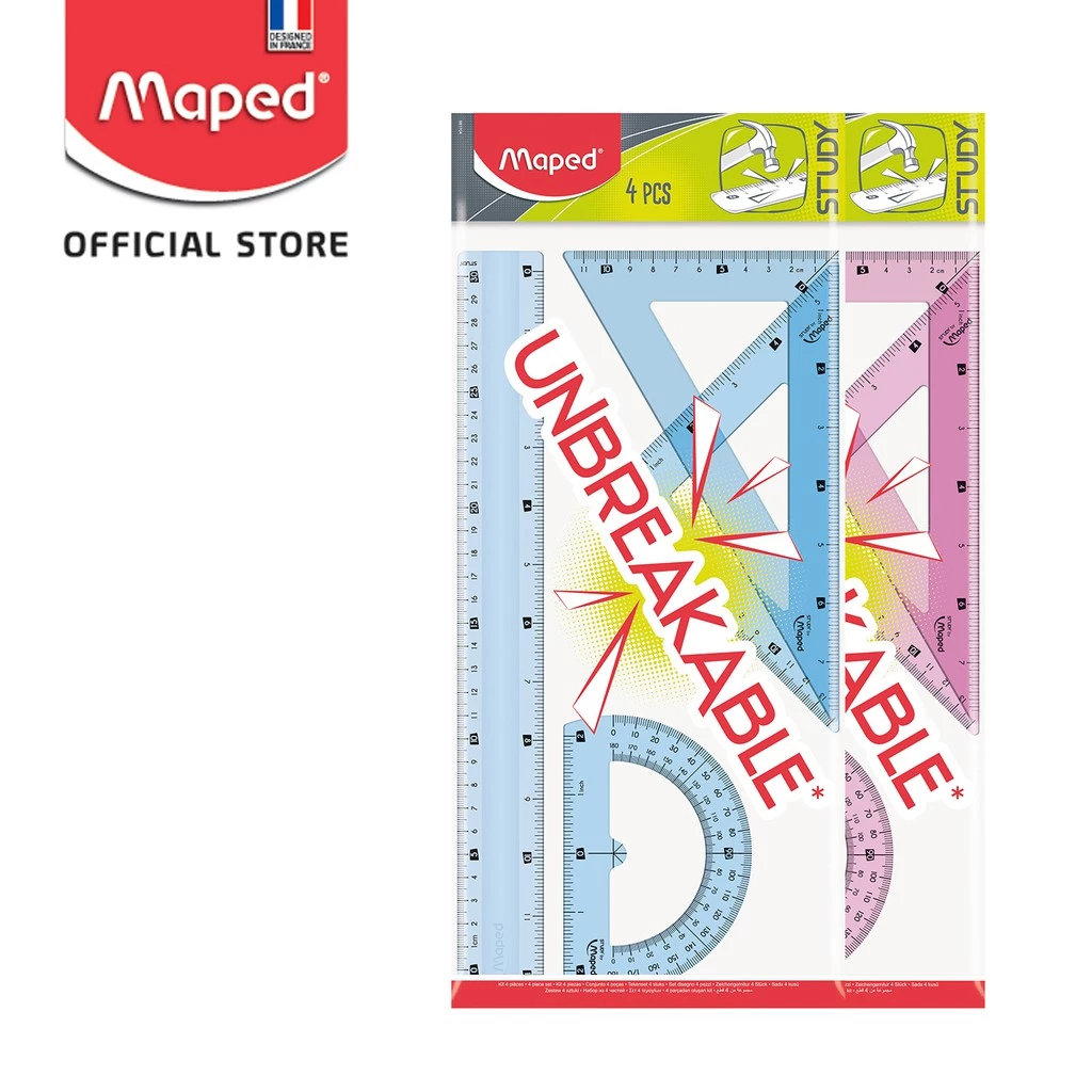 

Penggaris Maped Set isi 4 UNBREAKABLE 20cm - Alat Tulis Senang