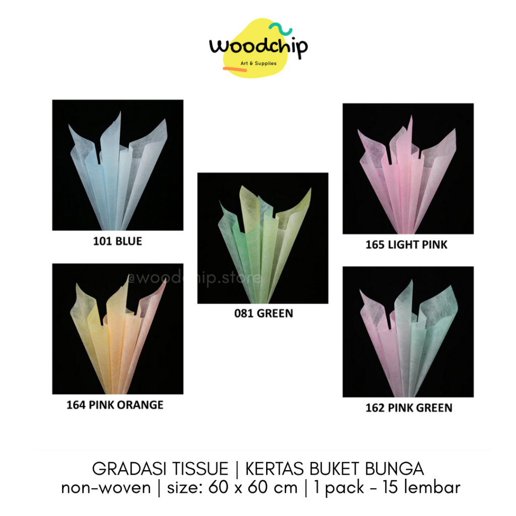 

[LEMBAR] TISSUE GRADASI | KERTAS BUKET BUNGA NON-WOVEN BOUQUET KADO WRAPPING HAMPERS GIFT WRAP