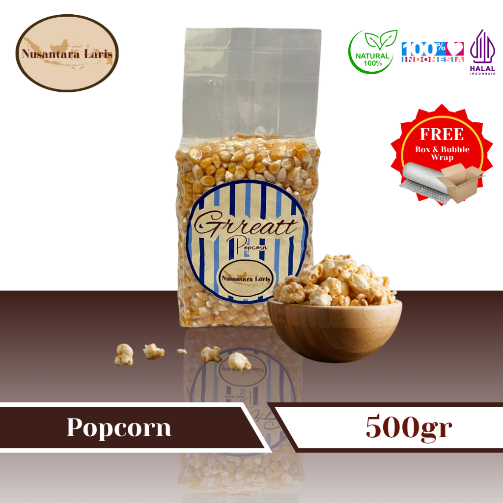 

Grreatt Jagung Popcorn Jumbo Premium Nusantara Laris 500gr