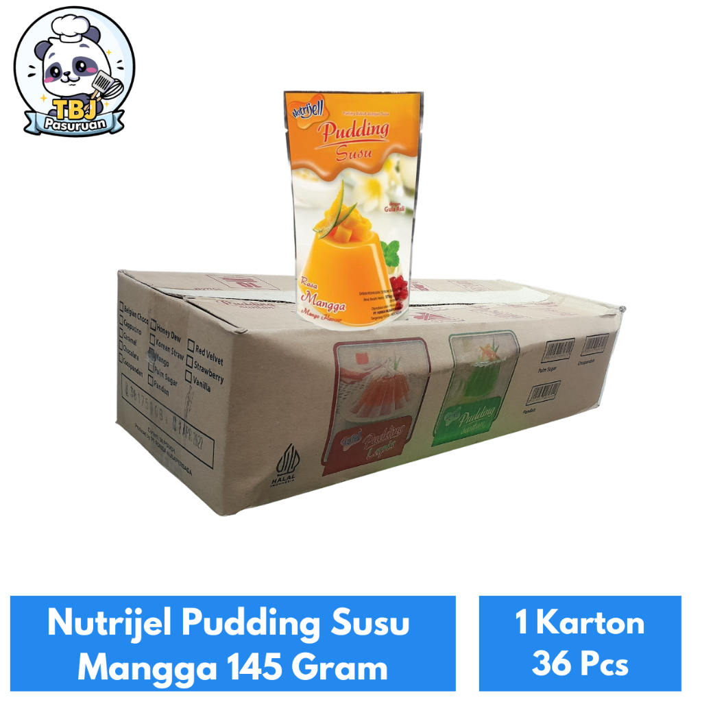 

Nutrijell Pudding Susu Mangga 145 Gram Kemasan 1 Karton Isi 36 Pcs