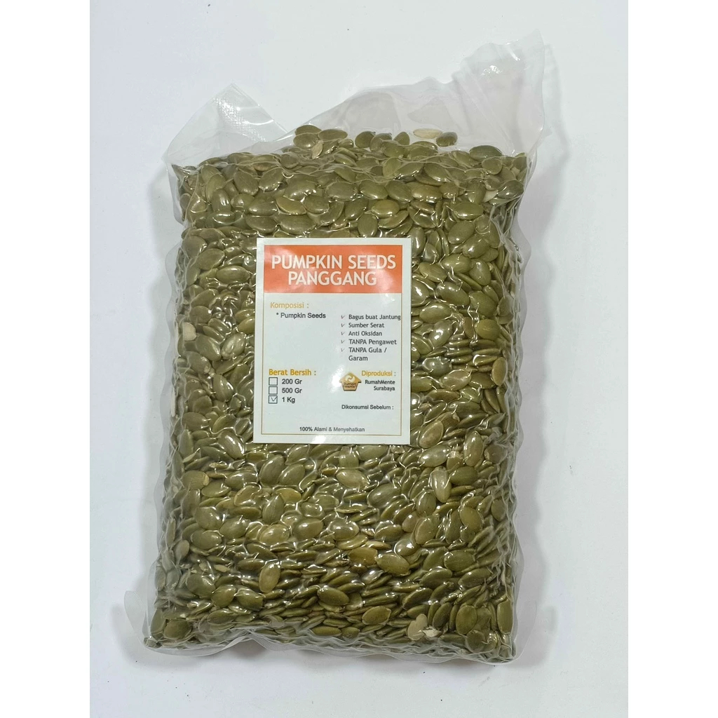 

Pumpkin Seed Biji Labu Original Alami Camilan Diet Vegan Roasted Tanpa Minyak, Non-GMO