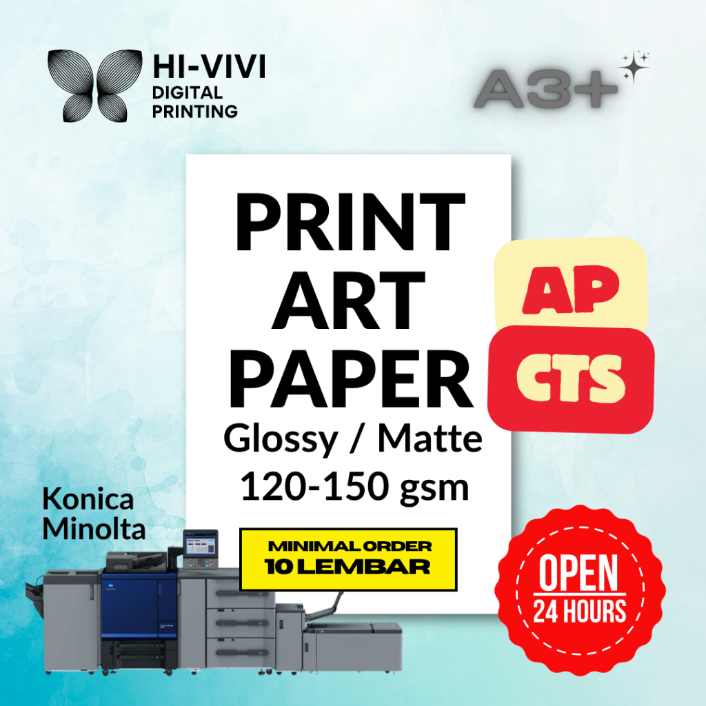 

Cetak - KERTAS MAJALAH - Art Paper (CTS) - 24 Jam - Highres - Min.10lb