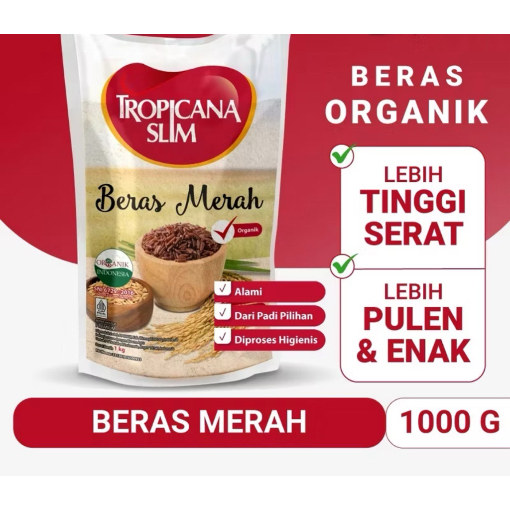 

Tropicana Slim Beras Merah 1000gr ( 1kg ) Tinggi Serat