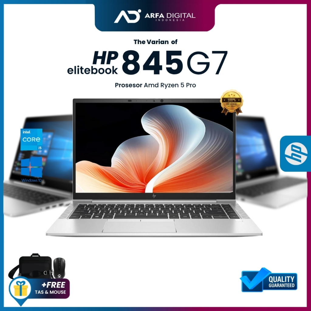 Laptop HP Elitebook 845 G7 AMD Ryzen 5 Ram 16GB SSD 512GB Bergaransi